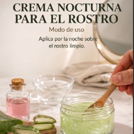 💆‍♀️ Nutrición Nocturna Real: Cómo el gel de aloe, el agua de rosas y la vitamina E restauran tu piel de forma natural
